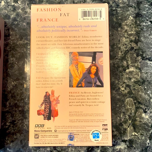 VHS Absolutely Fabulous 6 series plus The Last Shout - Picture 3 of 3